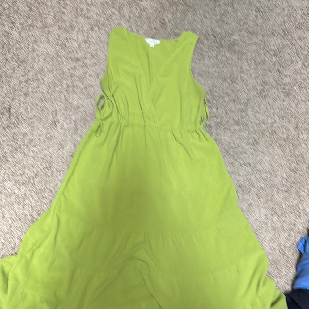 Max Studio Olive Green Wrap Dress